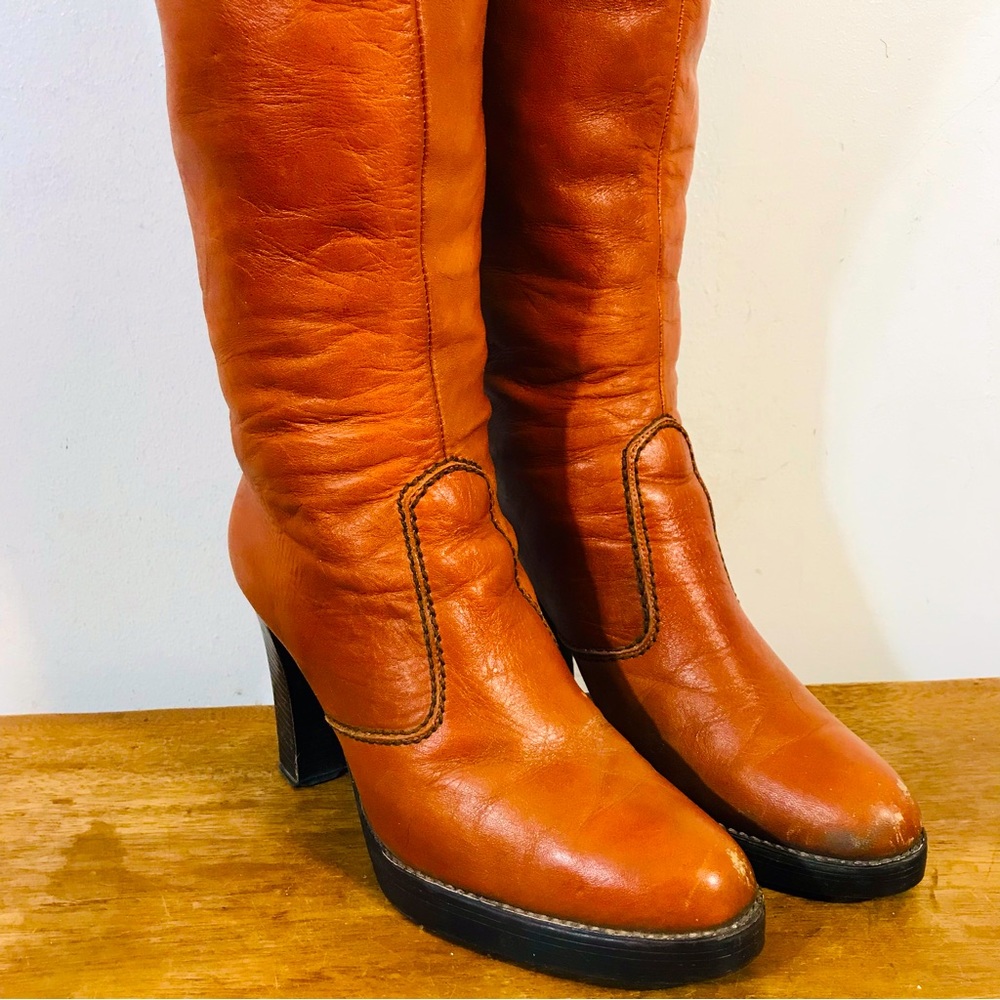 COPY - 70s vintage cowboy style leather boots - Picture 10 of 11